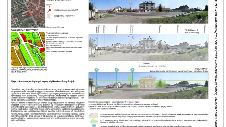 Wizualizacje wpływu dokumentów planistycznych na krajobraz w Gminie Gnojnik